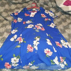 Forever 21 Blue Floral Dress 2X